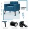 Modern Button Tufted Accent Chair with Rubber Wood Legs and Wide Backrest Ideal for Any Room